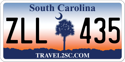 SC license plate ZLL435