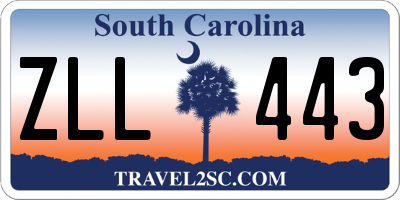 SC license plate ZLL443
