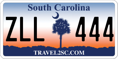 SC license plate ZLL444