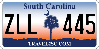 SC license plate ZLL445