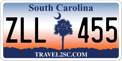 SC license plate ZLL455