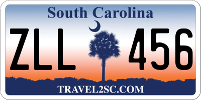 SC license plate ZLL456
