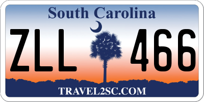 SC license plate ZLL466