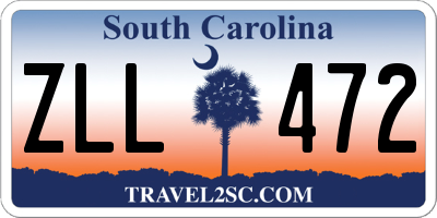 SC license plate ZLL472
