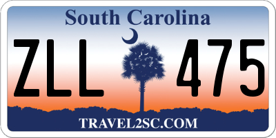 SC license plate ZLL475