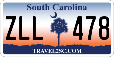 SC license plate ZLL478