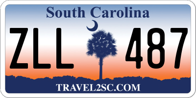 SC license plate ZLL487