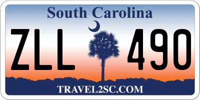 SC license plate ZLL490