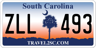 SC license plate ZLL493