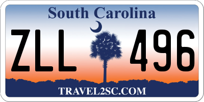 SC license plate ZLL496