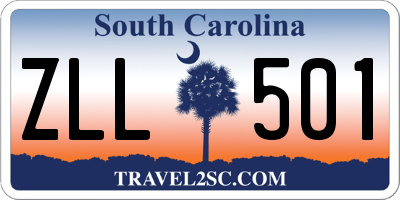 SC license plate ZLL501