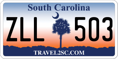 SC license plate ZLL503
