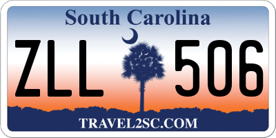 SC license plate ZLL506