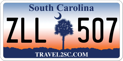 SC license plate ZLL507