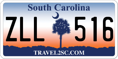 SC license plate ZLL516