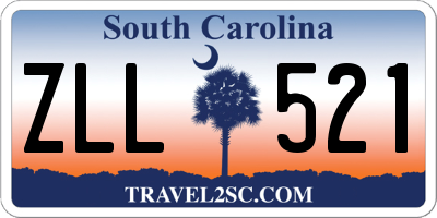 SC license plate ZLL521