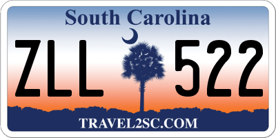 SC license plate ZLL522