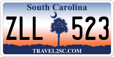 SC license plate ZLL523