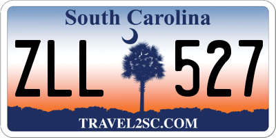 SC license plate ZLL527