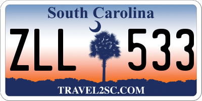 SC license plate ZLL533