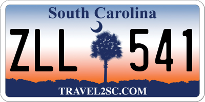 SC license plate ZLL541