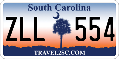 SC license plate ZLL554
