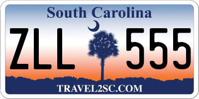 SC license plate ZLL555