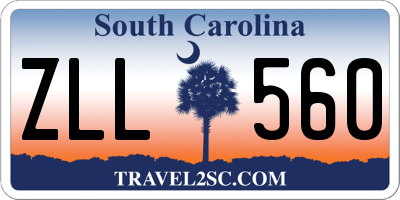 SC license plate ZLL560