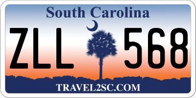 SC license plate ZLL568