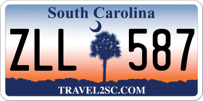 SC license plate ZLL587
