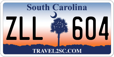 SC license plate ZLL604