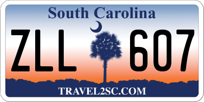 SC license plate ZLL607