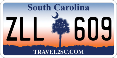 SC license plate ZLL609
