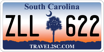 SC license plate ZLL622