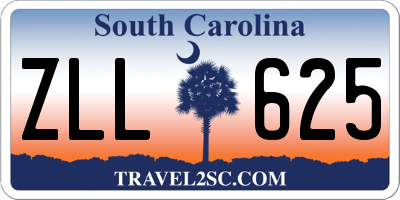 SC license plate ZLL625