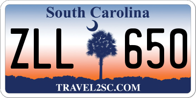 SC license plate ZLL650