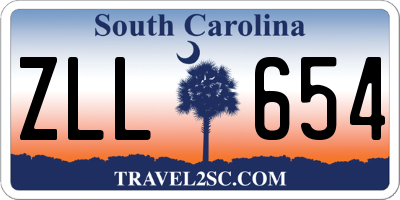 SC license plate ZLL654