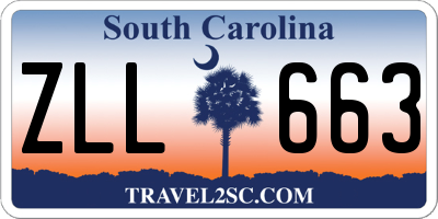 SC license plate ZLL663