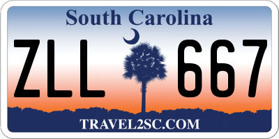SC license plate ZLL667