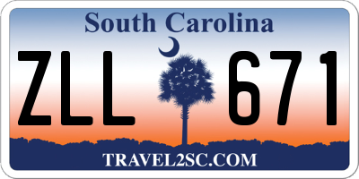 SC license plate ZLL671