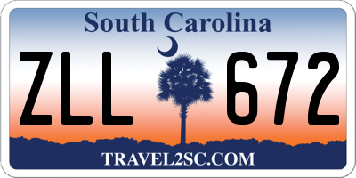 SC license plate ZLL672