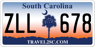 SC license plate ZLL678