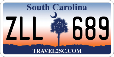 SC license plate ZLL689