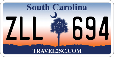 SC license plate ZLL694