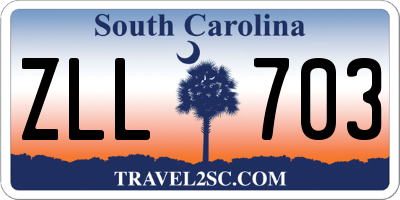 SC license plate ZLL703