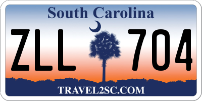 SC license plate ZLL704