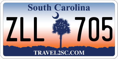 SC license plate ZLL705