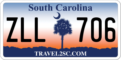 SC license plate ZLL706