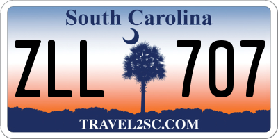 SC license plate ZLL707