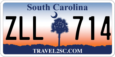 SC license plate ZLL714